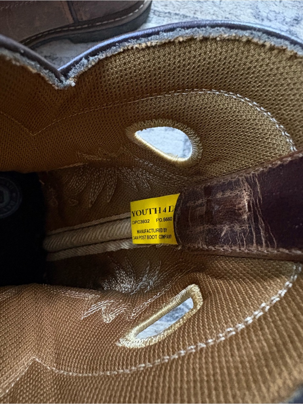 Dan post Youth Amarillo Western Boots Brown size 4 youth unisex western - Picture 9 of 11